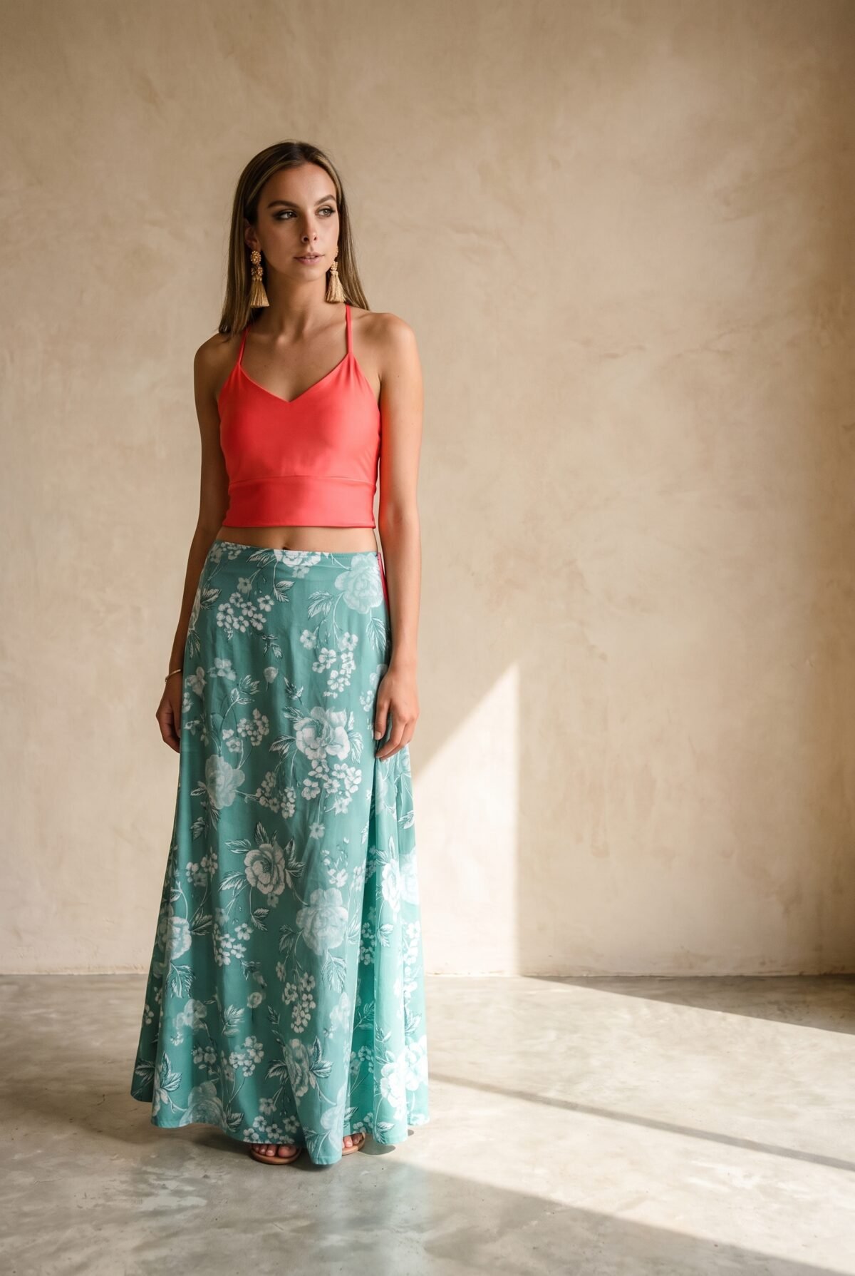 Peto Paris Coral Dupont Con Lazo Espalda Maria Paskaro